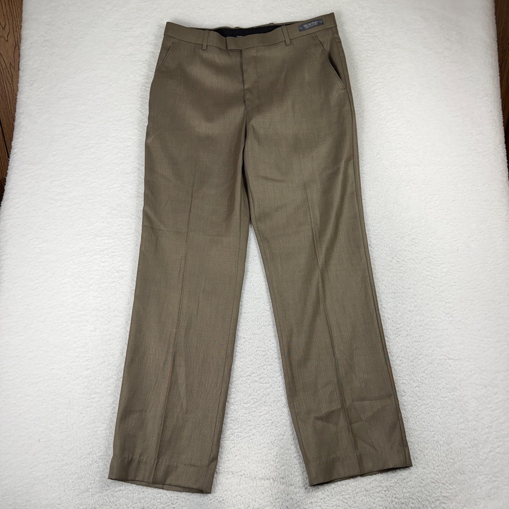 Perry Ellis Portfolio Pants Mens 34x32 Brown Travel Luxe No Iron NWT 75$ MSRP